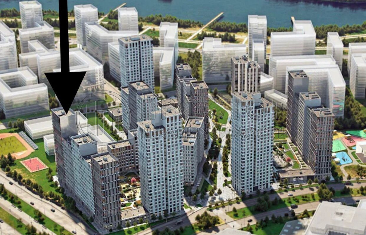 1-комнатная квартира, 37.87 м² - фото 2