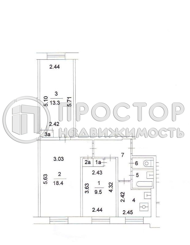 3-комнатная квартира, 56 м² - фото 40