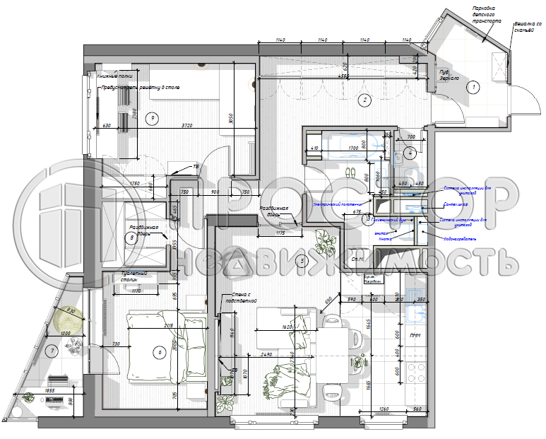 3-комнатная квартира, 81 м² - фото 50