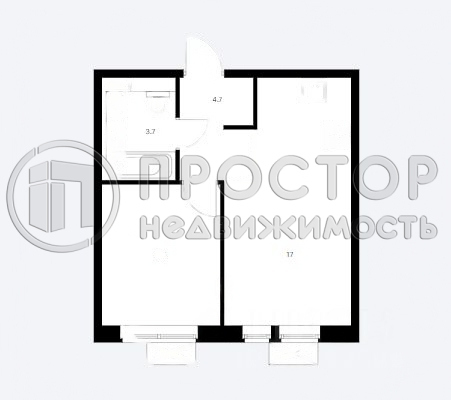 1-комнатная квартира, 36 м² - фото 16