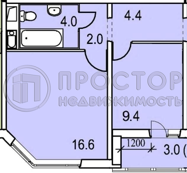 1-комнатная квартира, 36.5 м² - фото 16
