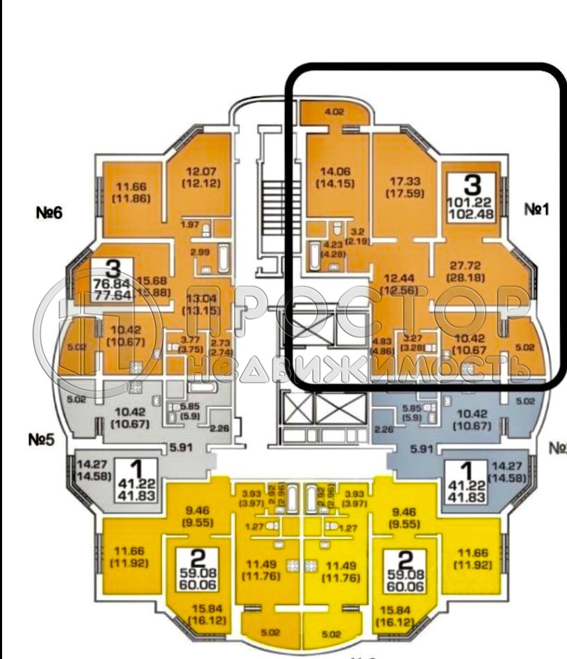 3-комнатная квартира, 102.4 м² - фото 38