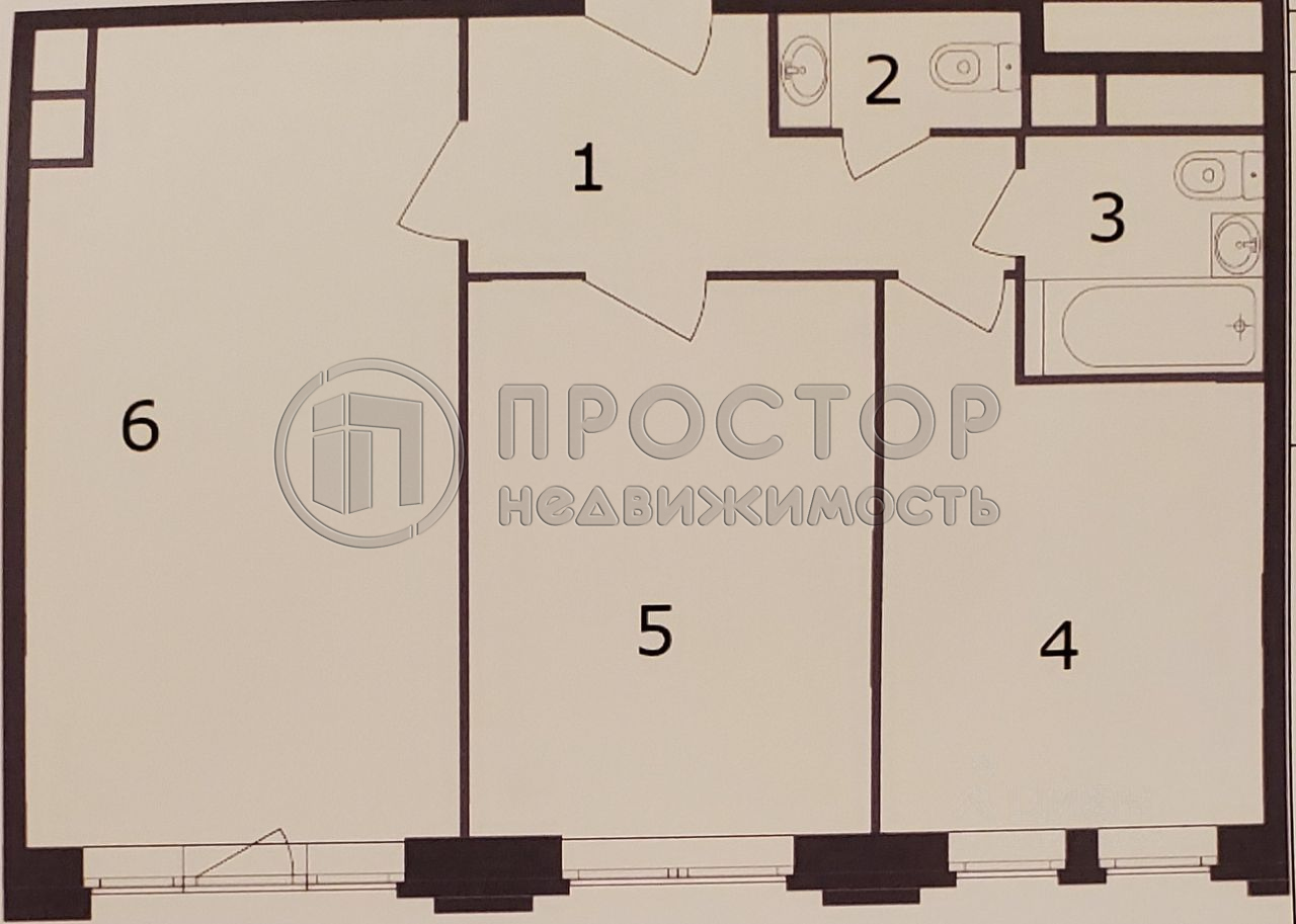 3-комнатная квартира, 55.7 м² - фото 12