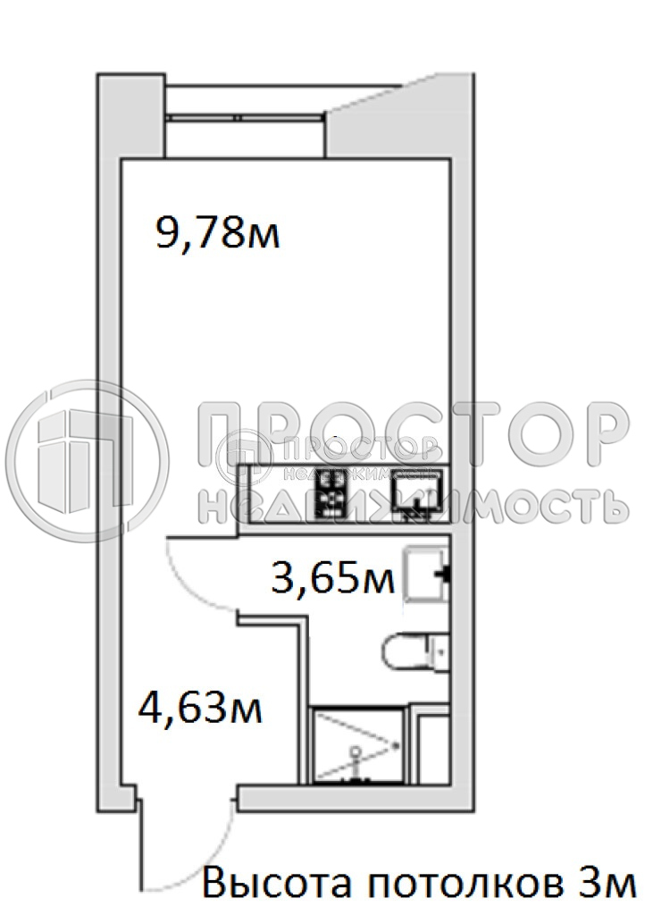 Студия, 19.25 м² - фото 11