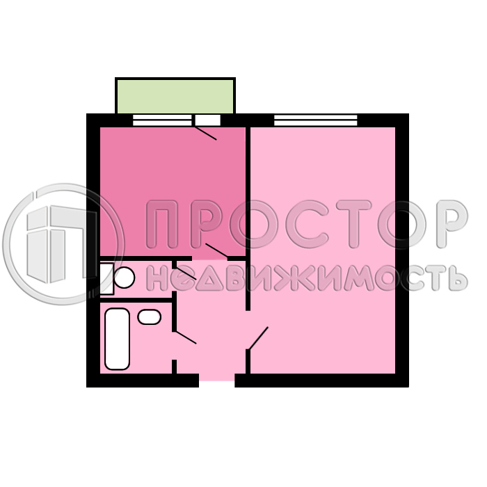 1-комнатная квартира, 38 м² - фото 21