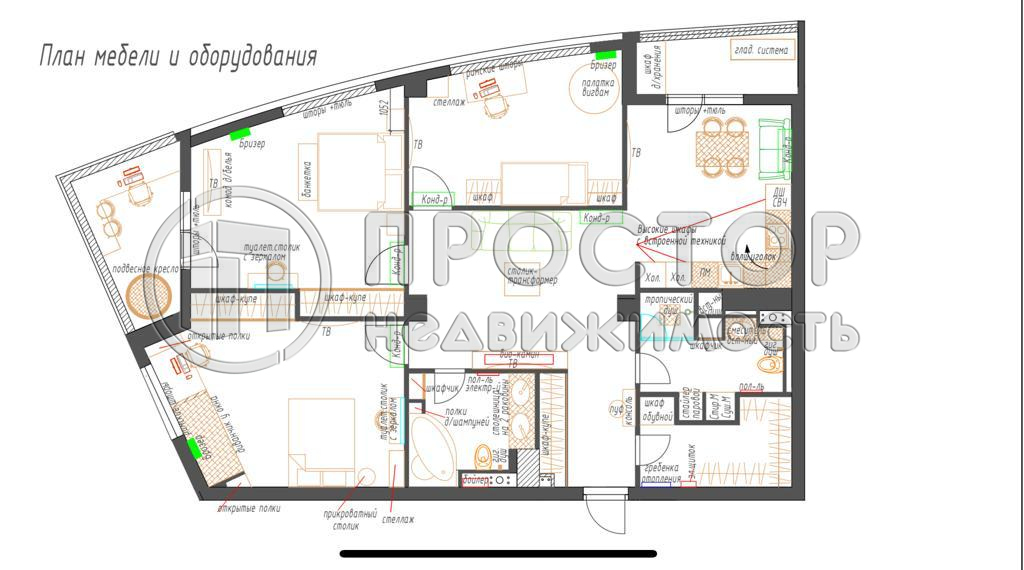 4-комнатная квартира, 120 м² - фото 91