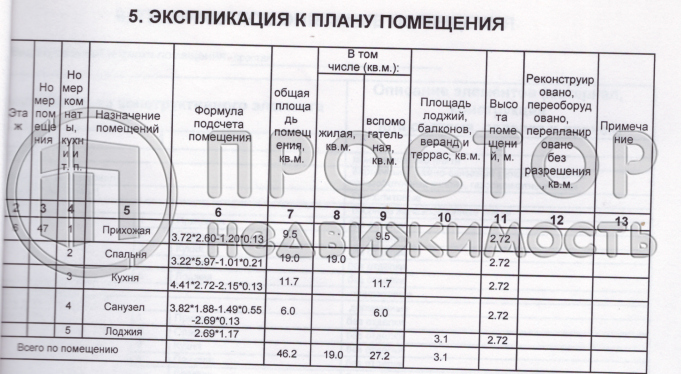 1-комнатная квартира, 46.7 м² - фото 78