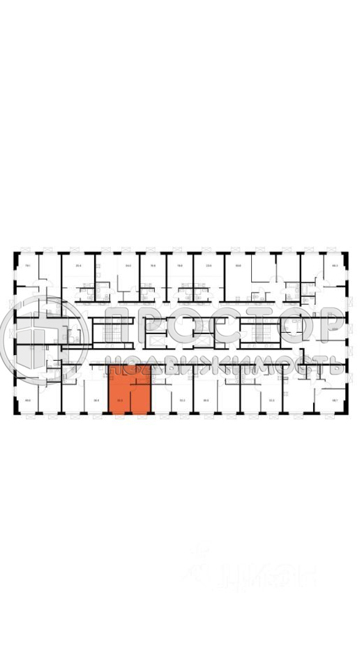 1-комнатная квартира, 32.2 м² - фото 26