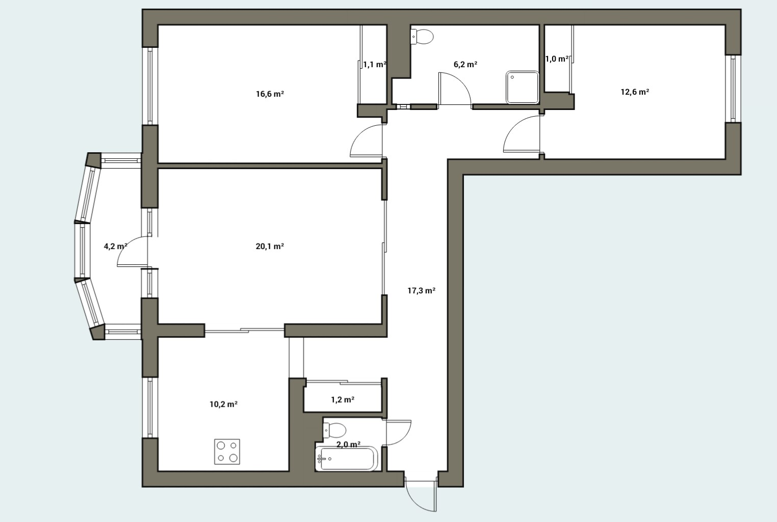 3-комнатная квартира, 94 м² - фото 20