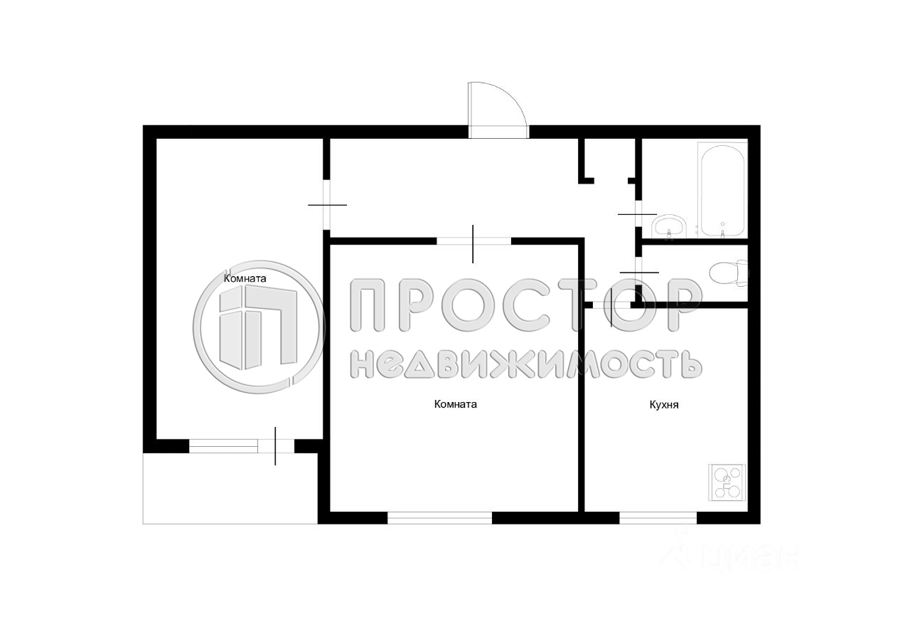 2-комнатная квартира, 50.4 м² - фото 10
