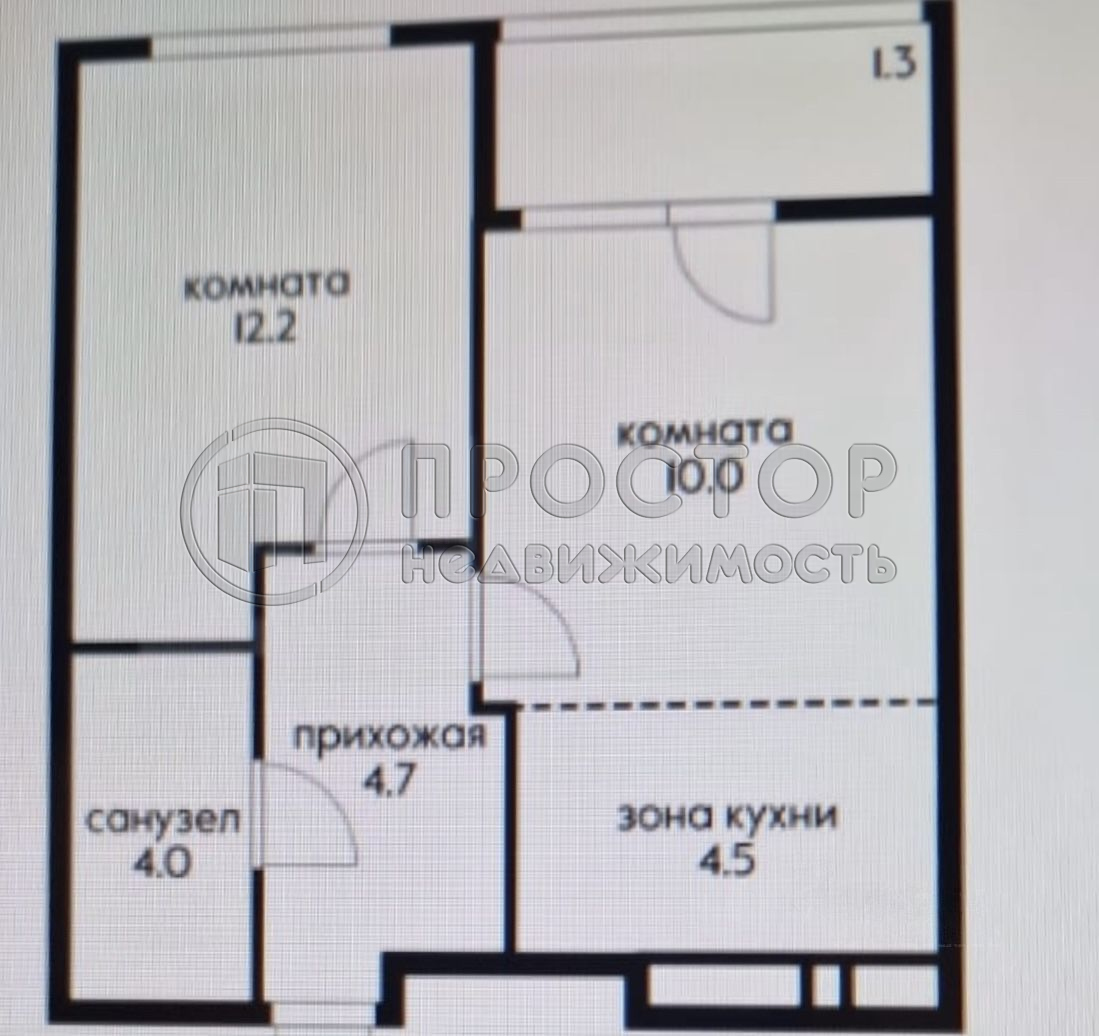 1-комнатная квартира, 36.7 м² - фото 58