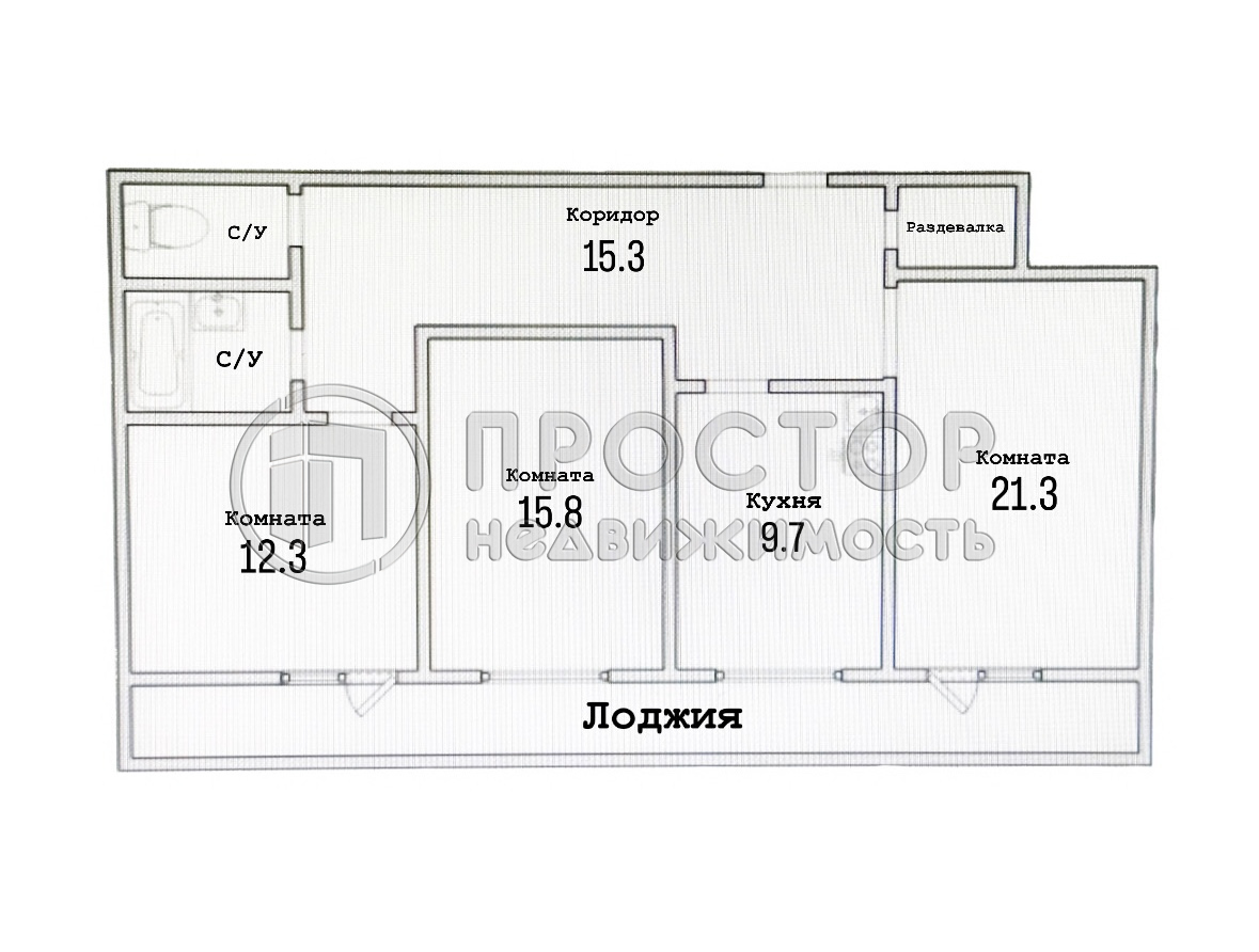 3-комнатная квартира, 81.7 м² - фото 31