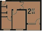 2-комнатная квартира, 44.9 м² - фото 2