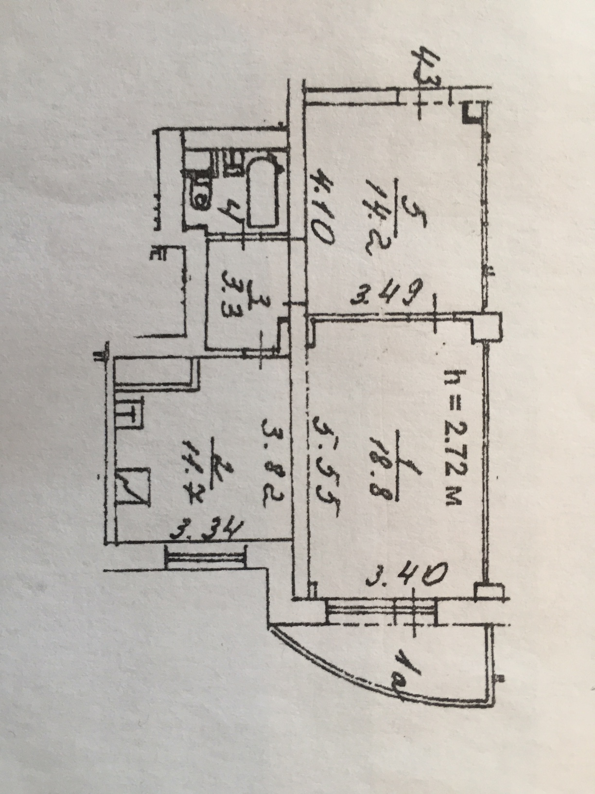 1-комнатная квартира, 52 м² - фото 14