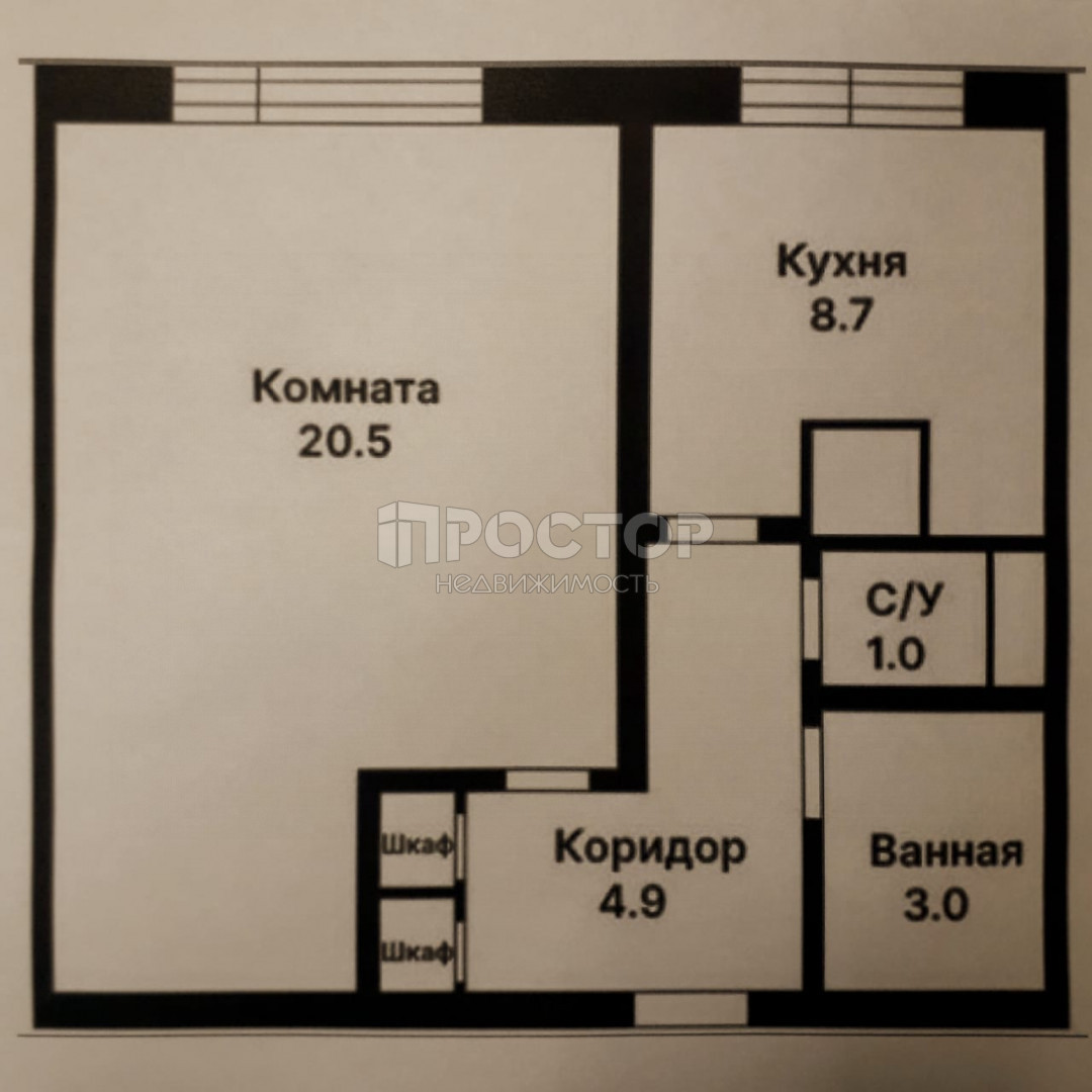 1-комнатная квартира, 39.3 м² - фото 14