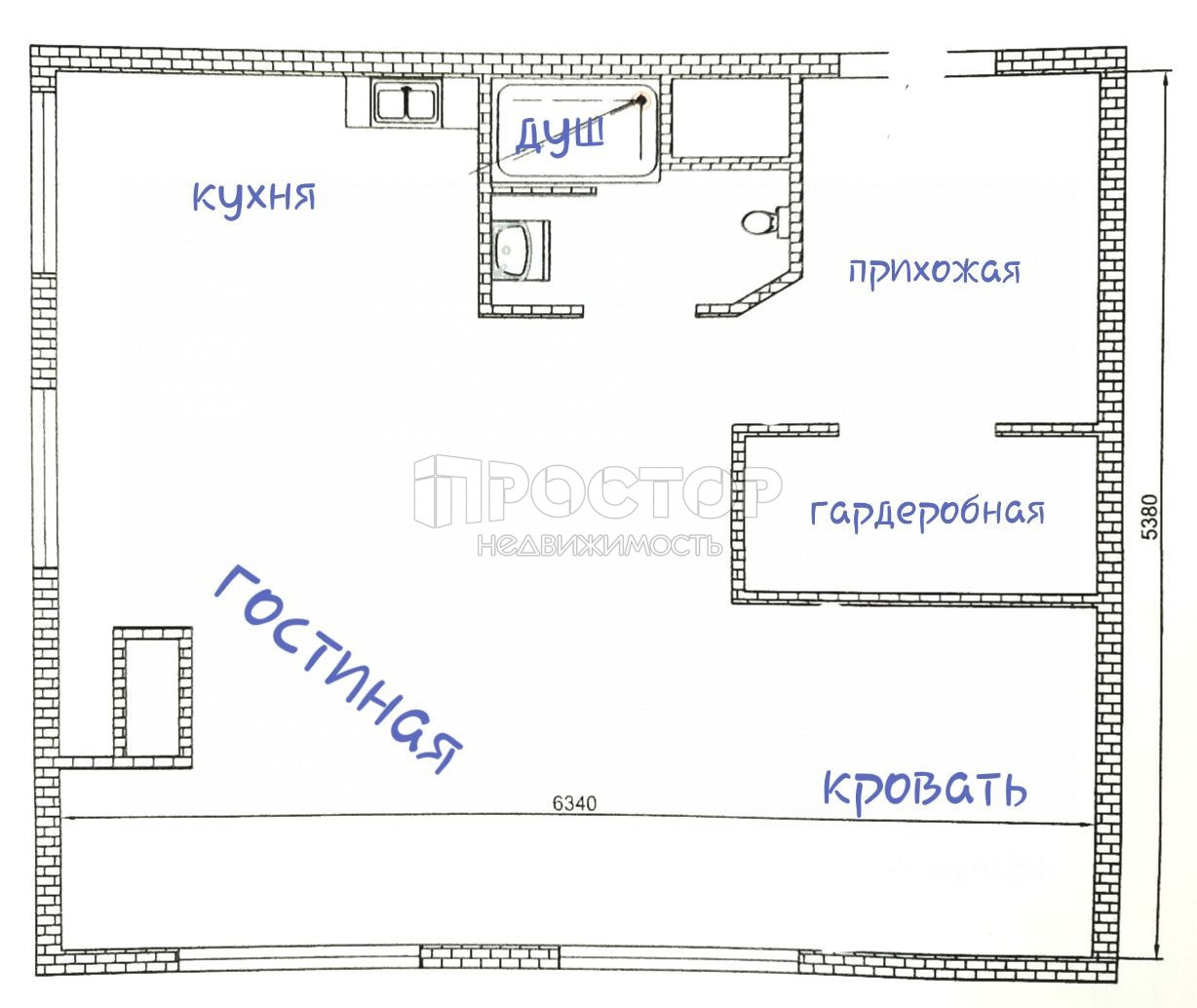 Студия, 34 м² - фото 29