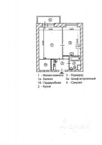 1-комнатная квартира, 32 м² - фото 3