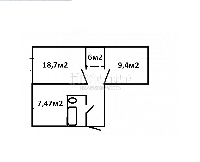 2-комнатная квартира, 47 м² - фото 14