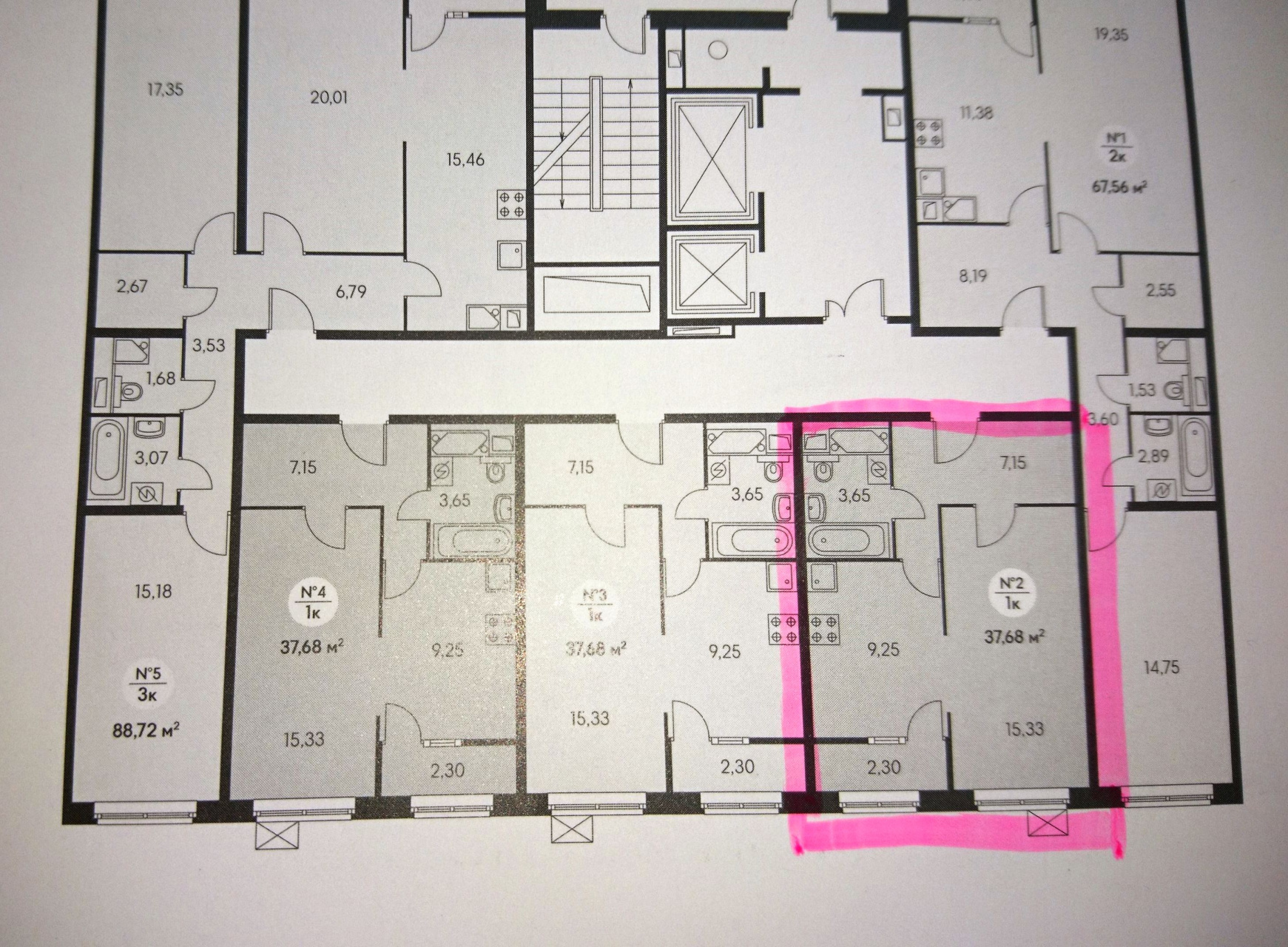 1-комнатная квартира, 37.6 м² - фото 2