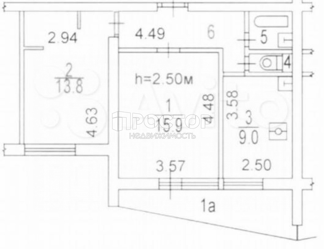 2-комнатная квартира, 48.7 м² - фото 19