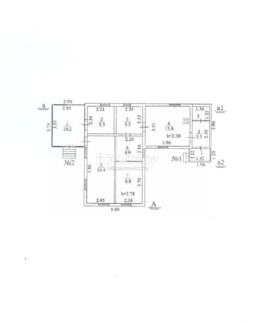 часть дома, 55.9 м² - фото 14