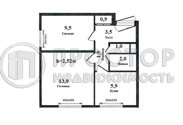 2-комнатная квартира, 37.7 м² - фото 9