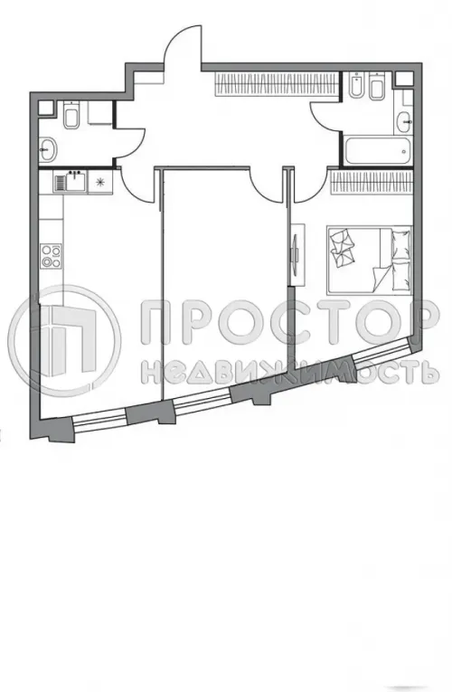 2-комнатная квартира, 65.3 м² - фото 31