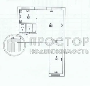 2-комнатная квартира, 56 м² - фото 16