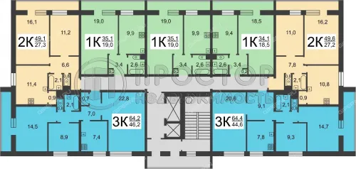 3-комнатная квартира, 64.5 м² - фото 26