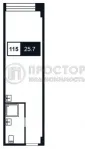 Студия, 25.7 м² - фото 11