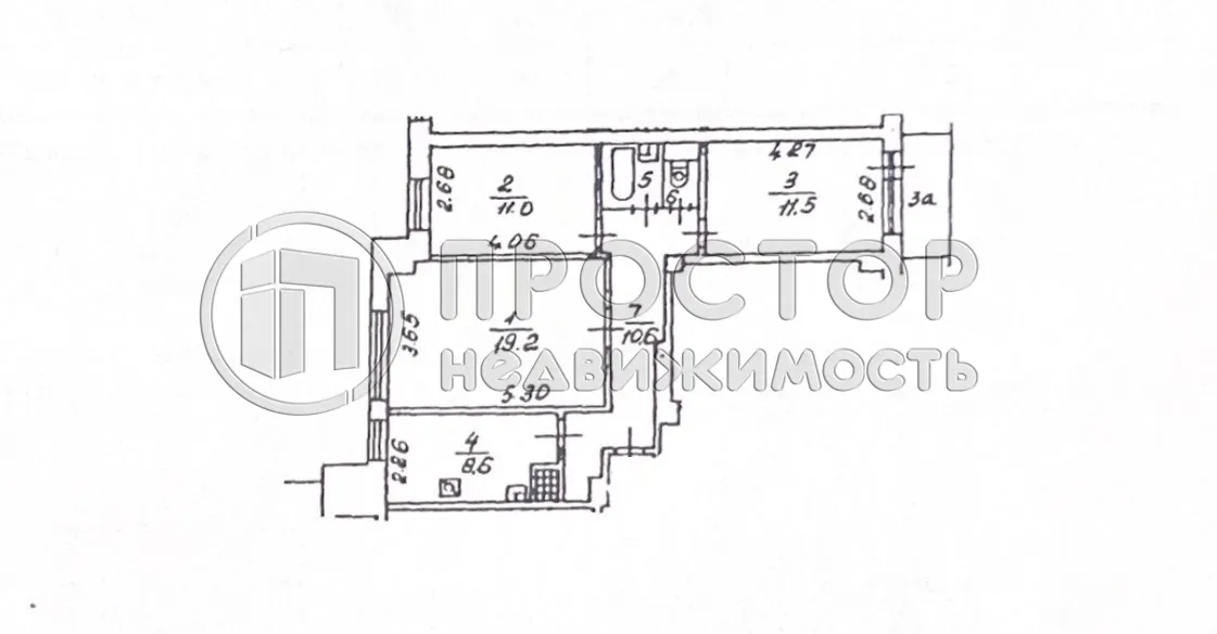 3-комнатная квартира, 65 м² - фото 19