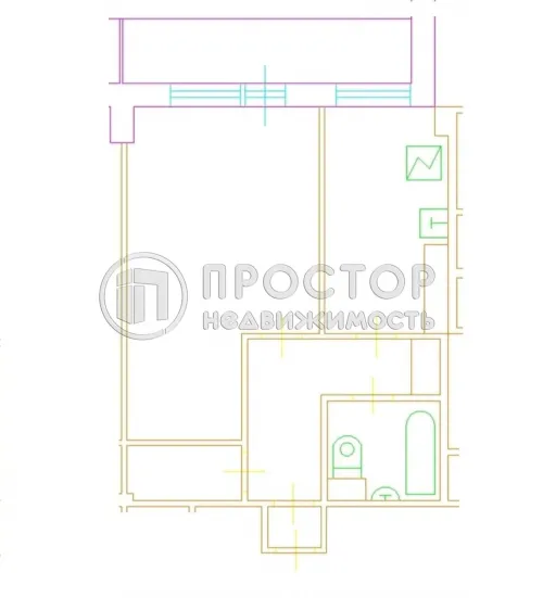 1-комнатная квартира, 40 м² - фото 24