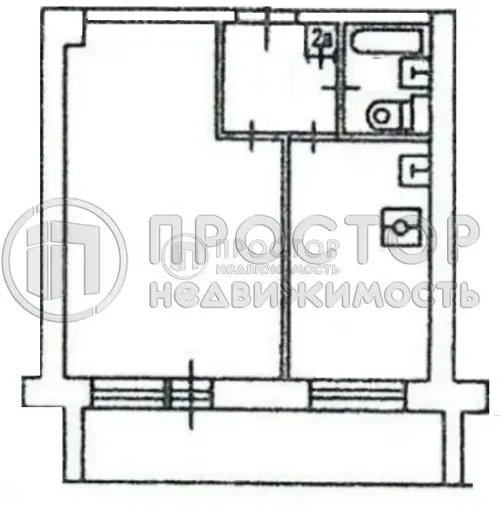 1-комнатная квартира, 35.7 м² - фото 12