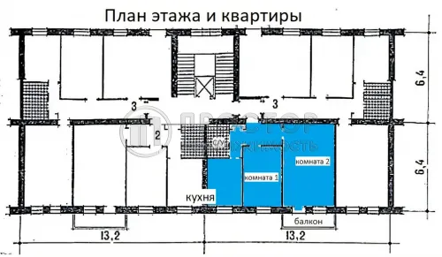 2-комнатная квартира, 53.1 м² - фото 29