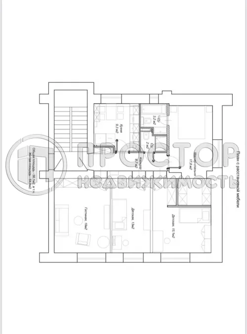 4-комнатная квартира, 86.7 м² - фото 23