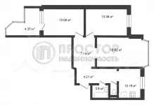 3-комнатная квартира, 76.5 м² - фото 53