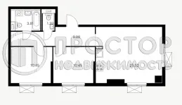 2-комнатная квартира, 61.43 м² - фото 7