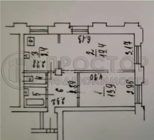 2-комнатная квартира, 55.5 м² - фото 8