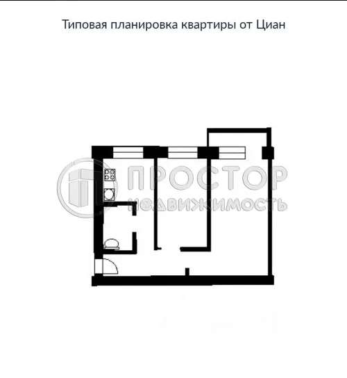 2-комнатная квартира, 45 м² - фото 18