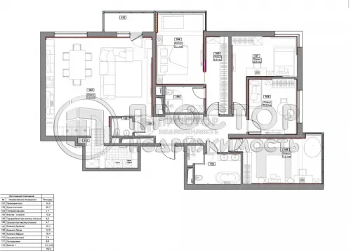 4-комнатная квартира, 152.4 м² - фото 36