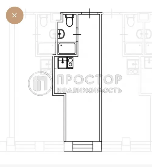 Студия, 13.4 м² - фото 12