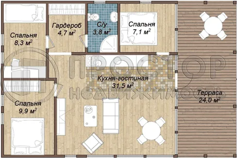Дом, 89 м² - фото 9