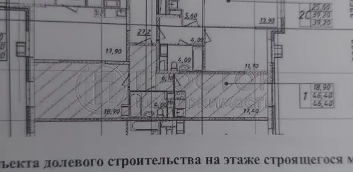 1-комнатная квартира, 45.8 м² - фото 15