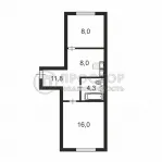 2-комнатная квартира, 46.5 м² - фото 41