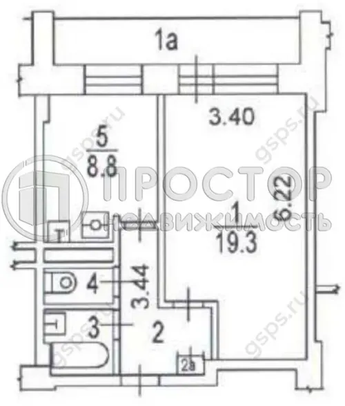 1-комнатная квартира, 36.4 м² - фото 8