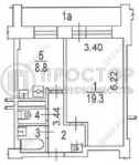 1-комнатная квартира, 36.4 м² - фото 15