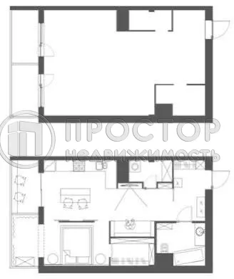1-комнатная квартира, 58 м² - фото 11