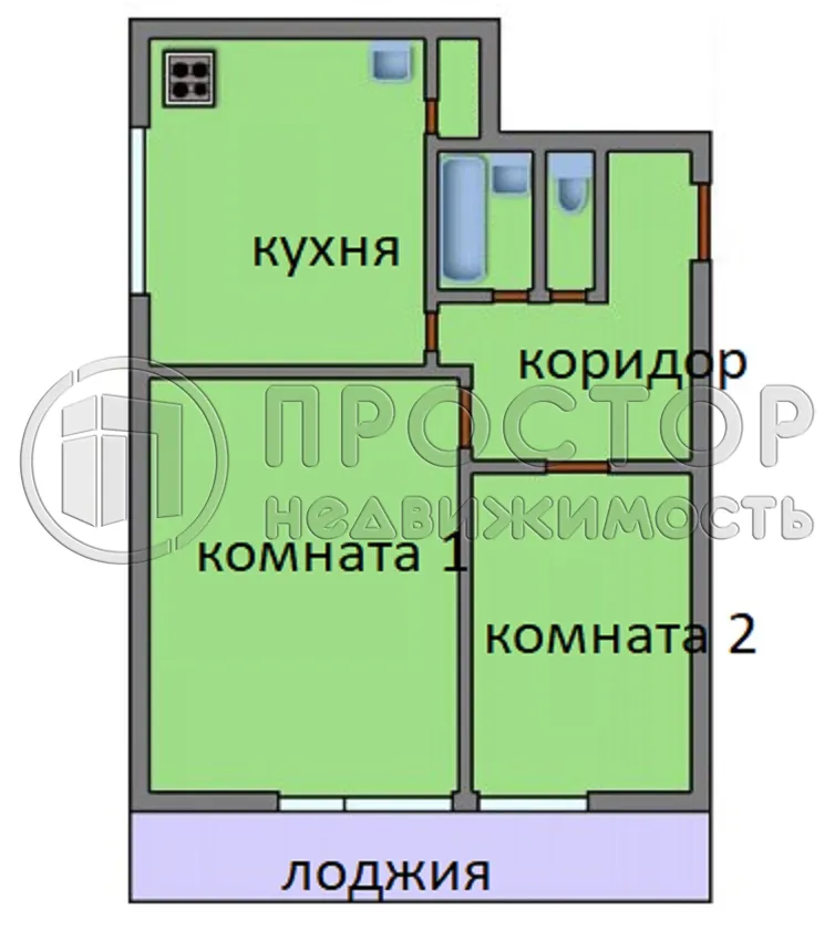 2-комнатная квартира, 51.3 м² - фото 16