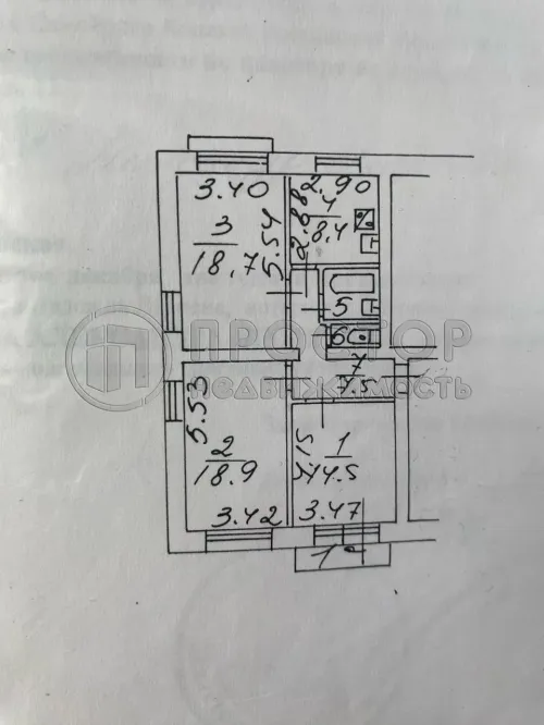 3-комнатная квартира, 72.6 м² - фото 23