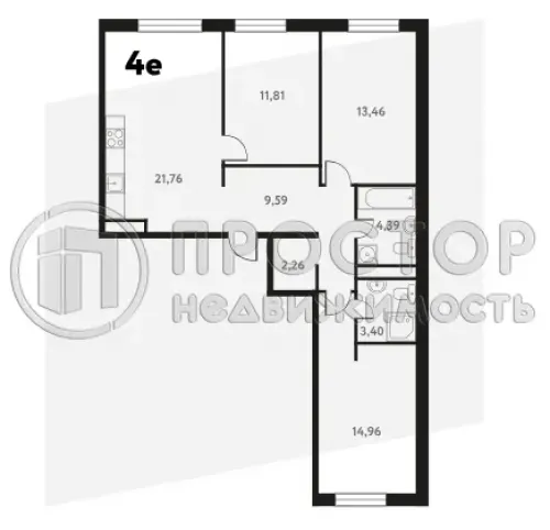 4-комнатная квартира, 81.92 м² - фото 7
